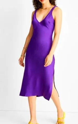Women's NWT Strappy V-Neck Midi Slip Dress - Future Collective w/ Alani Noelle thumbnail 1