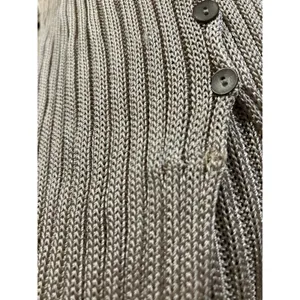 Free People Vie Boheme Cardi Sandcastle Tan Ribbed Knit Slit Cardigan Large L thumbnail 11