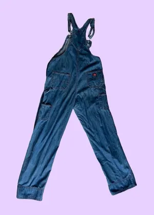 Dickies Navy blue denim overalls with a relaxed fit 🔥 thumbnail 1