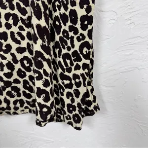 Something Navy Revolve Animal Print Button Down Sun Dress Womens XS Cream Brown thumbnail 2