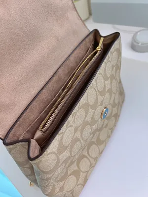 Coach Tammie Shoulder Bag In Signature Canvas With Floral Whipstitch ca016 thumbnail 4