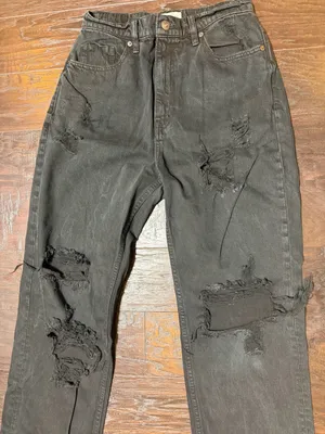 We The Free CRVY High Rise Distressed Straight Leg Jeans Wash Black 28 thumbnail 5