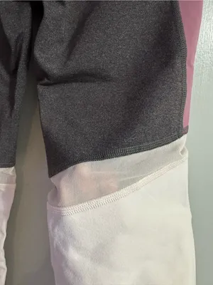 ALO Yoga Colorblock Leggings in Charcoal Mauve White Size Small thumbnail 8