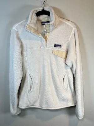 Patagonia Retool Snap T Pullover Sweater Jacket Off White Pocket Womens Sz Small thumbnail 1