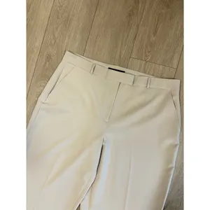 White House Black Market WHBM Luna Wide Leg Pants Ecru Beige Size 18L Long Tall‎ thumbnail 2