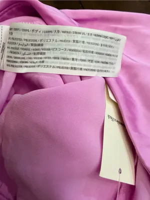 NWT Abercrombie & Fitch Satin Draped Mini Skort Pink Size S thumbnail 8