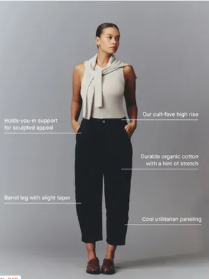 Everlane The Utility Barrel Pant Rosewood High Rise Cotton Brown thumbnail 14