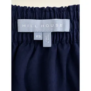 Hill House Navy Linen Tiered Ruffle Mini Skirt XS Elastic Waist Lined Cottage thumbnail 5