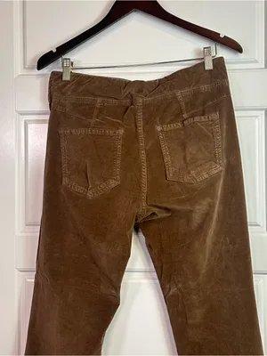 Free People In My Feelings Velvet Boho Distressed Crop Slim Flare Pants Size M thumbnail 4