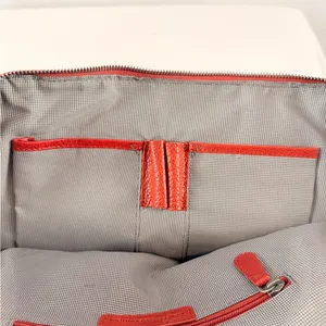 Spikes‎ & Sparrow Leather Zip Satchel Bag Purse in Red thumbnail 6