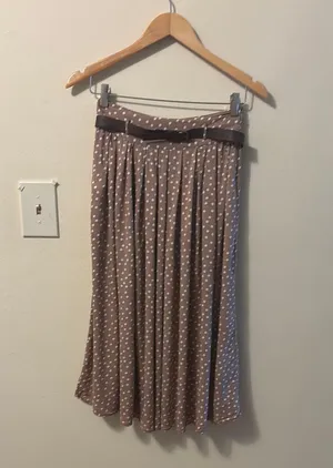 Forever 21 Brown Polka Dot Skirt thumbnail 1