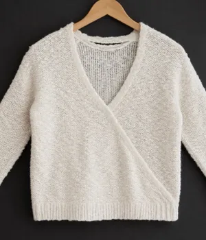 Roxy Sweater Womens Size Large Ivory Open Back Wrap Long Sleeve NEW thumbnail 1