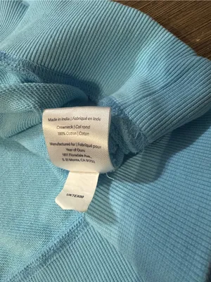 Year of Ours Sky Blue Relaxed Crewneck Sweatshirt thumbnail 7