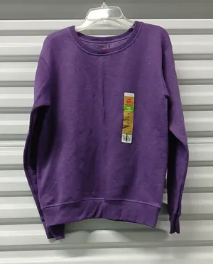 Hanes EcoSmart Womens Sweatshirt Sz Small Purple Crew Neck Pullover Cozy Sweater thumbnail 1