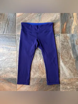 Lululemon Wunder Under Crop Leggings Indigo Purple Yoga Pants Size 8 thumbnail 9