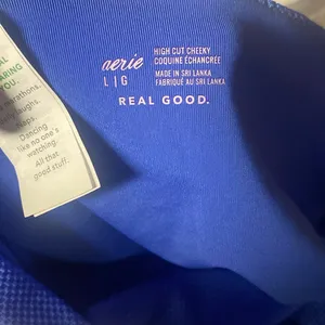 Aerie Electric Blue Cheeky Bikini Bottom thumbnail 2