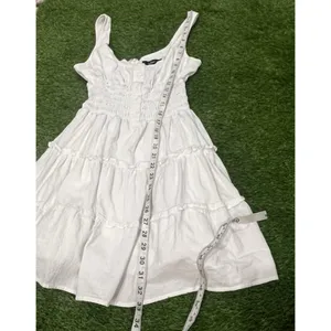 Lulu’s Fairy Your Sunny Day White Tiered Smocked Mini Dress Coquette Cottage S thumbnail 11