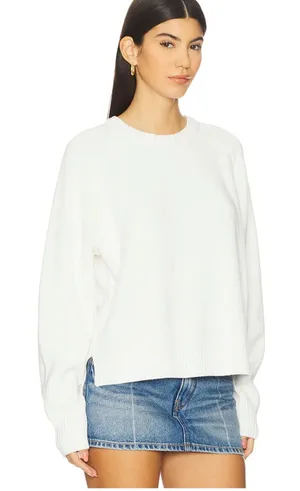 Free People Spring Street Pullover in Optic White large thumbnail 1