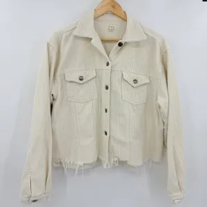 POL Cream Corduroy Button-Front Jacket thumbnail 2