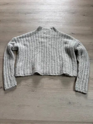 aerie Cream Mock Neck Chunky Knit Sweater thumbnail 4