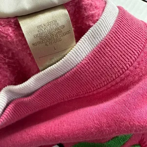Vintage Christmas Winter Penguin Grannycore Double Crewneck Pink Sweatshirt thumbnail 8
