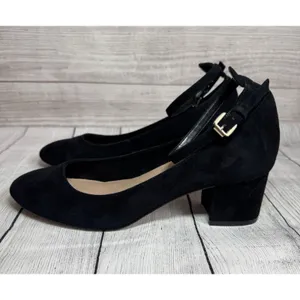 Steven by Steve Madden Black Size 8.5 Mary Jane Pump With Ankle Strap SUEDE thumbnail 3