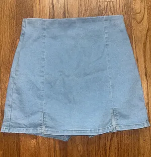 Light Blue Denim Mini Skirt thumbnail 1