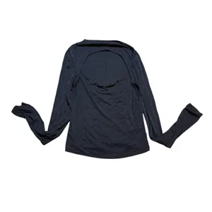 🖤 Free People High Neck Open Back‎ Long Sleeve Top M 🖤 thumbnail 2