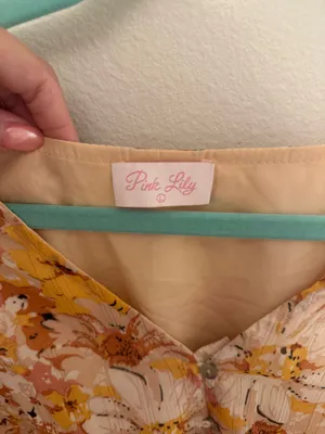 Pink Lily Floral Long-Sleeve Romper thumbnail 2