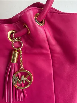 Michael Kors Hot Pink Tassel Tote Bag Purse thumbnail 4