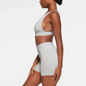 NWT Skims‎ Cotton Rib Boxer Heather Grey Size Medium thumbnail 2