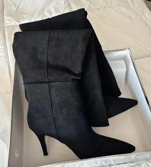 Black Faux Suede Knee thumbnail 1