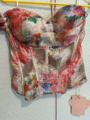 Lace made floral corset Multiple Size L thumbnail 4