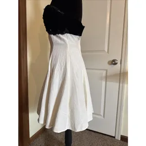 Vintage Jessica McClintock Gunne Sax 90's Black White Cocktail Dress Jr Size 7/8 thumbnail 6