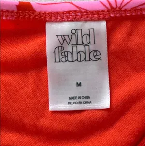 Wild Fable Pink/Orange Tropical Floral Bikini Set thumbnail 11