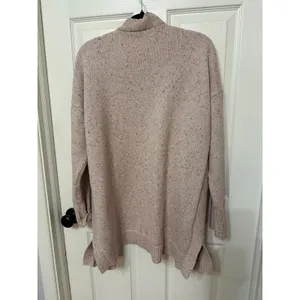 Loft Pink Confetti‎ Fleck Open Front Cardigan Sweater Large 526349 Cotton Blend thumbnail 7