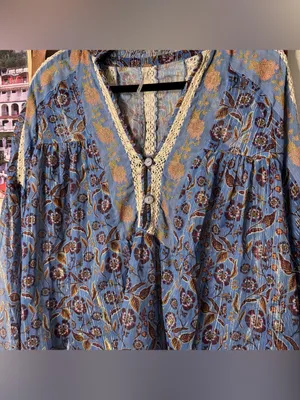 Free People Desert Dusk Tunic Blouse Top Flowy Boho thumbnail 5