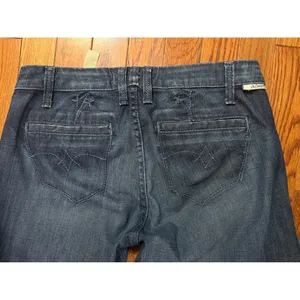 Y2K‎ J & Company The Hollywood Wide Leg Jeans Dark Wash Star Embroidery thumbnail 5