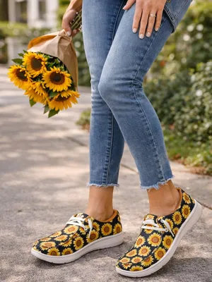 Ariat Hilo Sunflower Skies Loafers | Western Casual Slip-On Shoes | Women’s 7B thumbnail 1
