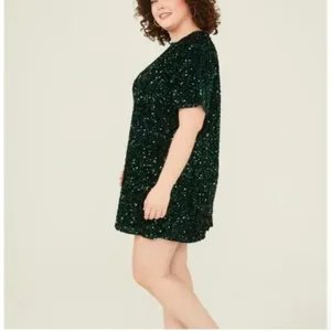 Arula Emerald Green Sequin Velvet Party Dress NWT 1X thumbnail 3