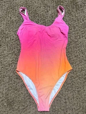 Cupshe Pink and Orange One Piece Swimsuit thumbnail 1