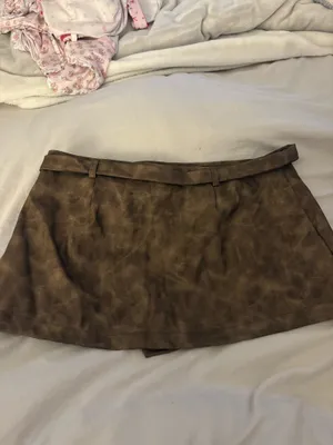 SheIn Brown suade skort thumbnail 2