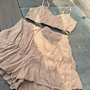 JAPNA‎ 2 PIECE BROWN LINEN SET✨ thumbnail 2