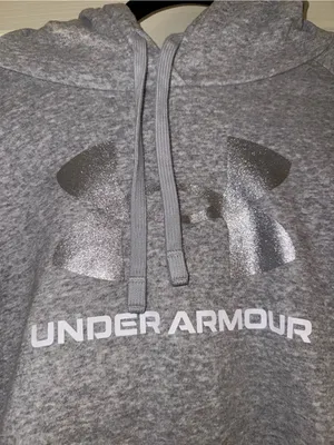 Under Armour XL Gray Fleece Pullover Hoodie Sparkle Logo thumbnail 3