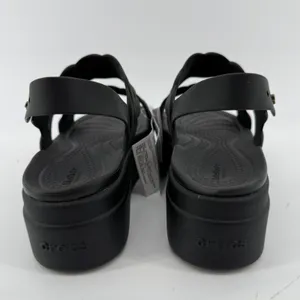 Crocs Brooklyn Woven Upper‎ Low Wedge Sandal Black Women 6 Strappy Comfy New thumbnail 5