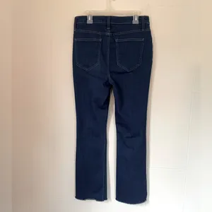 Nine West Kick Flare dark wash denim bootcut jean ~ raw hem ~ women’s size 8 thumbnail 3