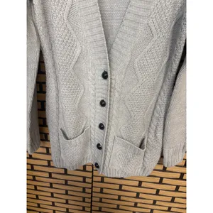 Venus Gray Cable Knit Button Front Cardigan‎ Size Small thumbnail 3