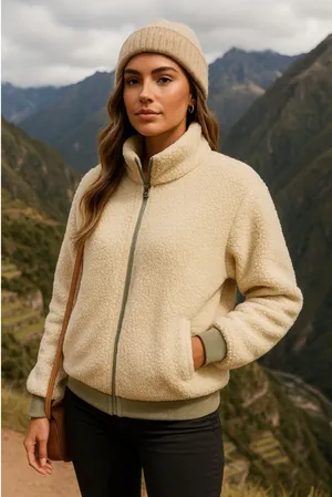Kori Fleece Sherpa Jacket Reversible Buttery Soft Ski Snow Bunny‎ Winter Cozy S thumbnail 1
