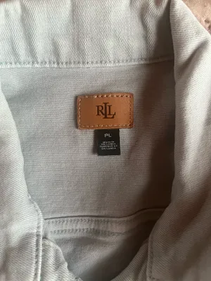 Light denim crop jacket Blue Size L thumbnail 3