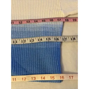 Abound Womens Sweater Ombre Sz XS Long Sleeve Knit Blue White Soft Girl Ribbed thumbnail 9